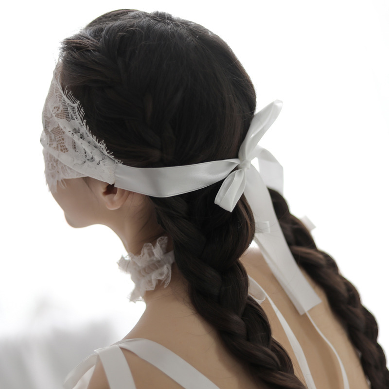 爆款性感蕾丝镂空情趣眼罩系带黑白两色情趣眼罩多少钱